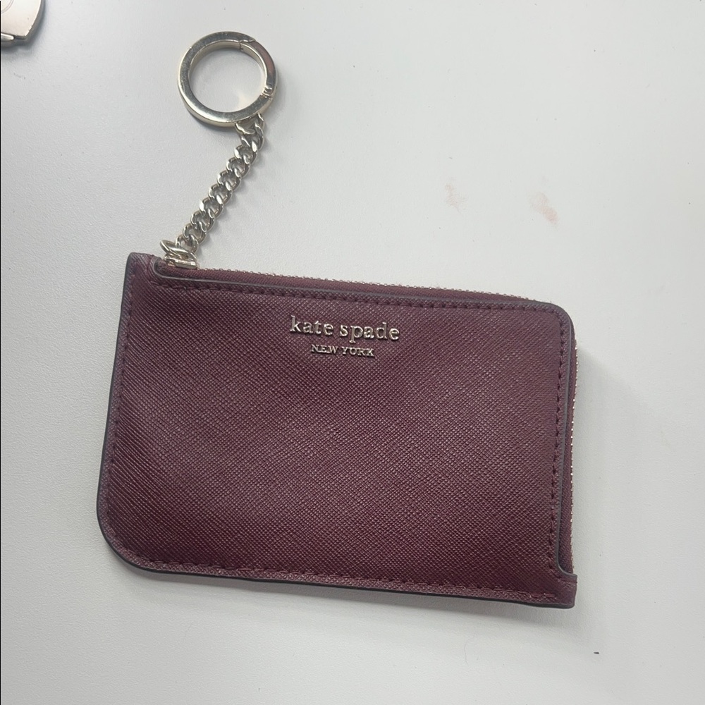 Kate Spade Plum Keychain Pouch